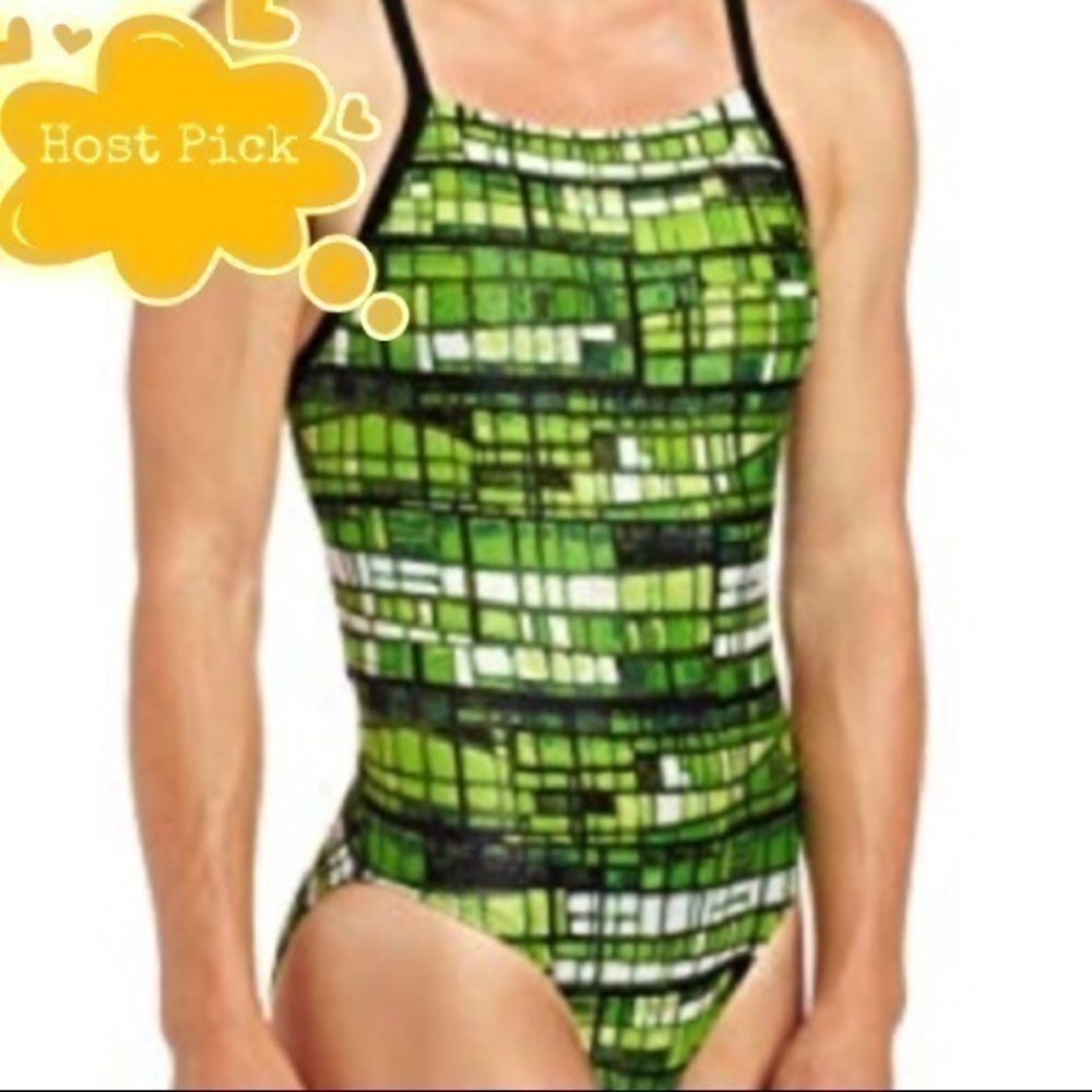 Adidas Swimsuit Stained Glass Vortex Back size 28